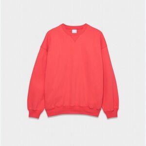 Aritzia Cozy Sweatfleece New Mega Crew, Cherry Res, Small